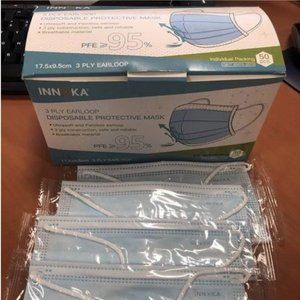 Individually wrapped disposable Face Masks